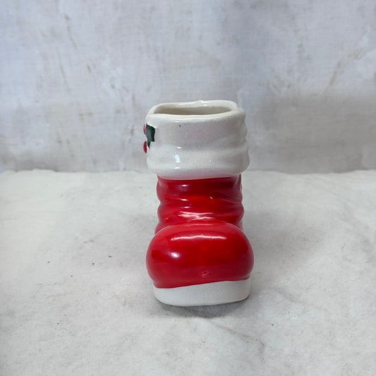 Holt Howard Santa Christmas Boot Vase Dish Vintage Japan 1960 Small #2056