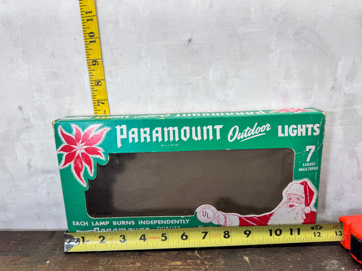 Paramount Outdoor Lights Box Empty Vintage Christmas #1734