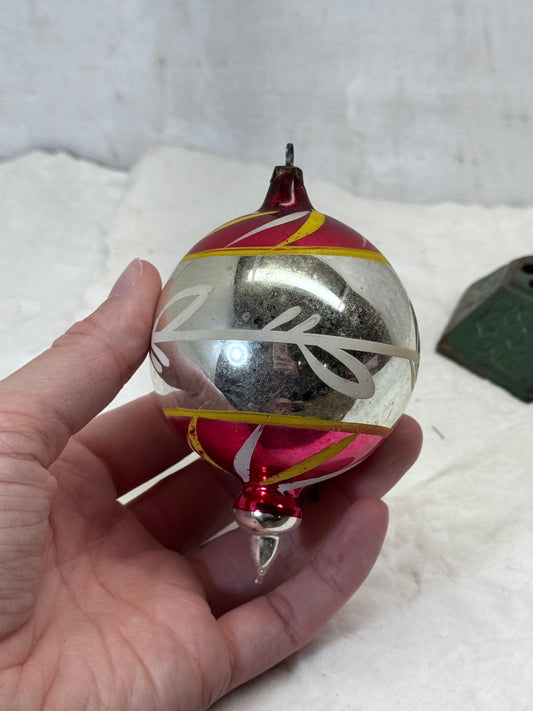 Vintage Glass Christmas Ornament #1797