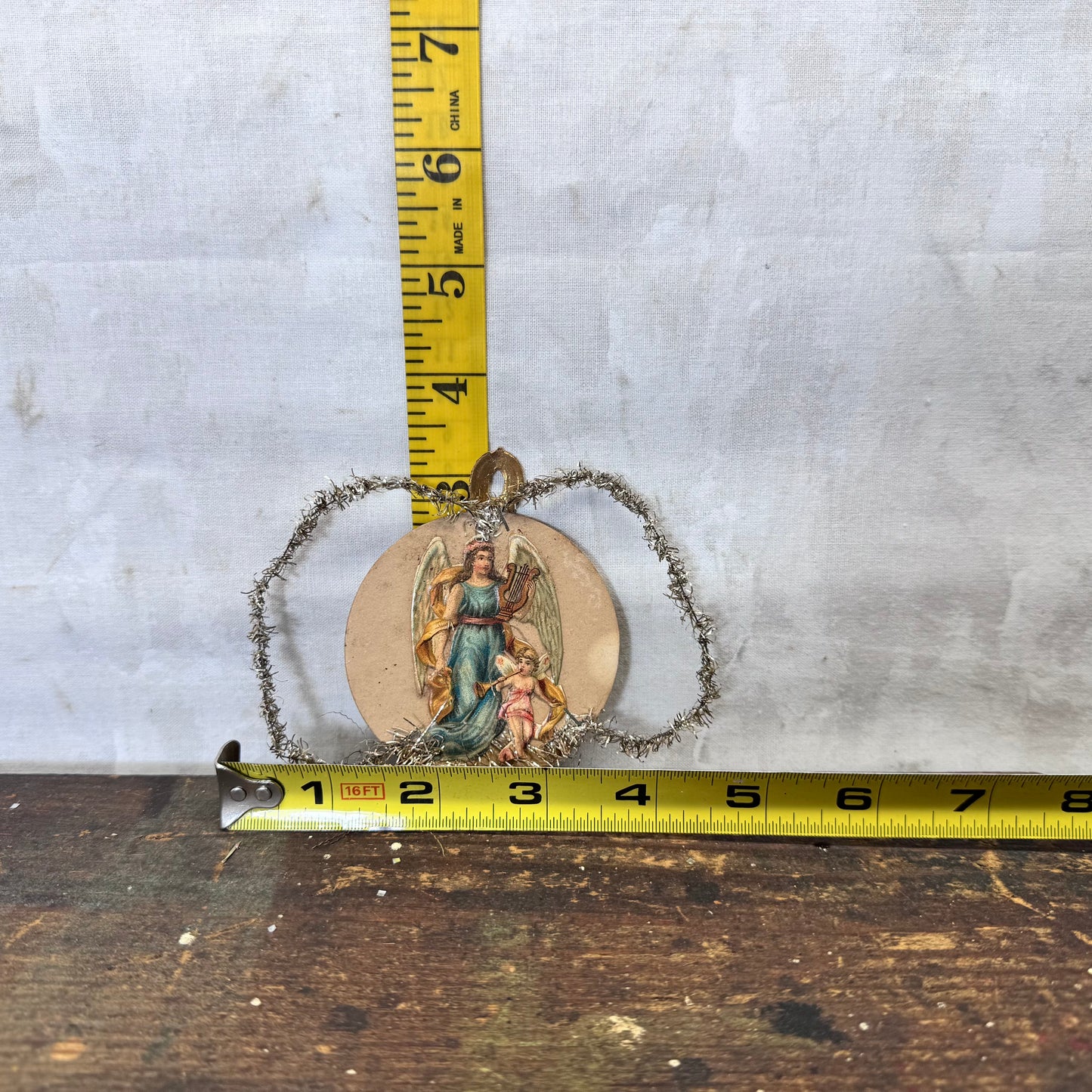 Victorian Angel Paper Fringe Christmas Ornament #2093