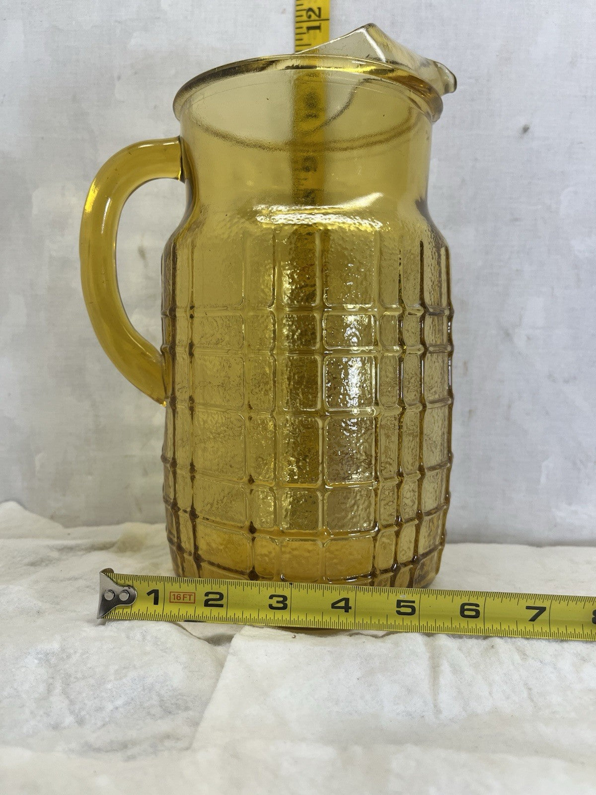 Mid Century Amber Pitcher