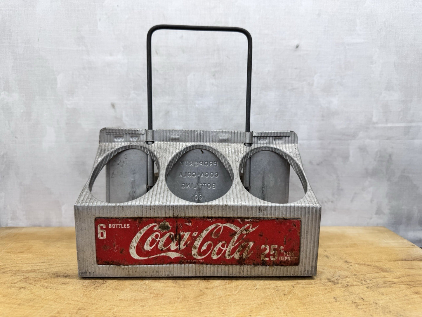 Coca Cola Metal Tin Carrier Vintage #1098