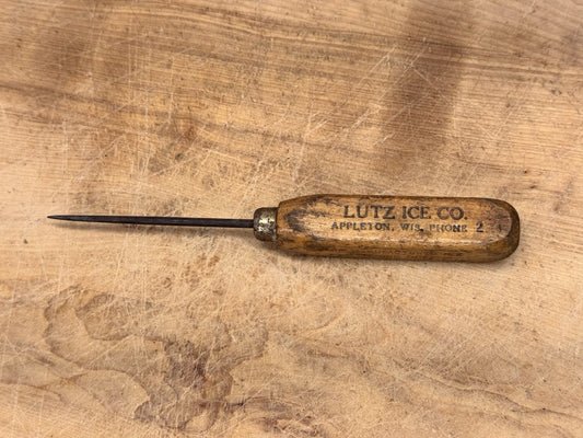 Appleton Wi. Lutz Ice Co. Ice Pick Antique Advertising #S-1617