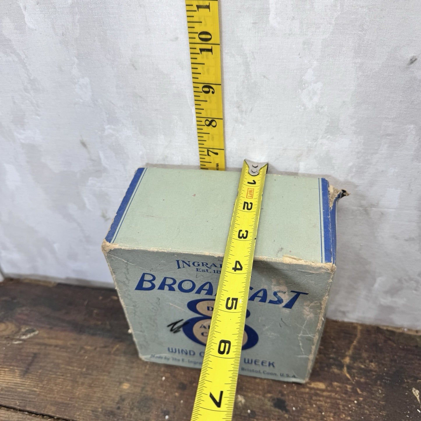 Ingraham Broadcast Day Alarm Clock Vintage Empty Box