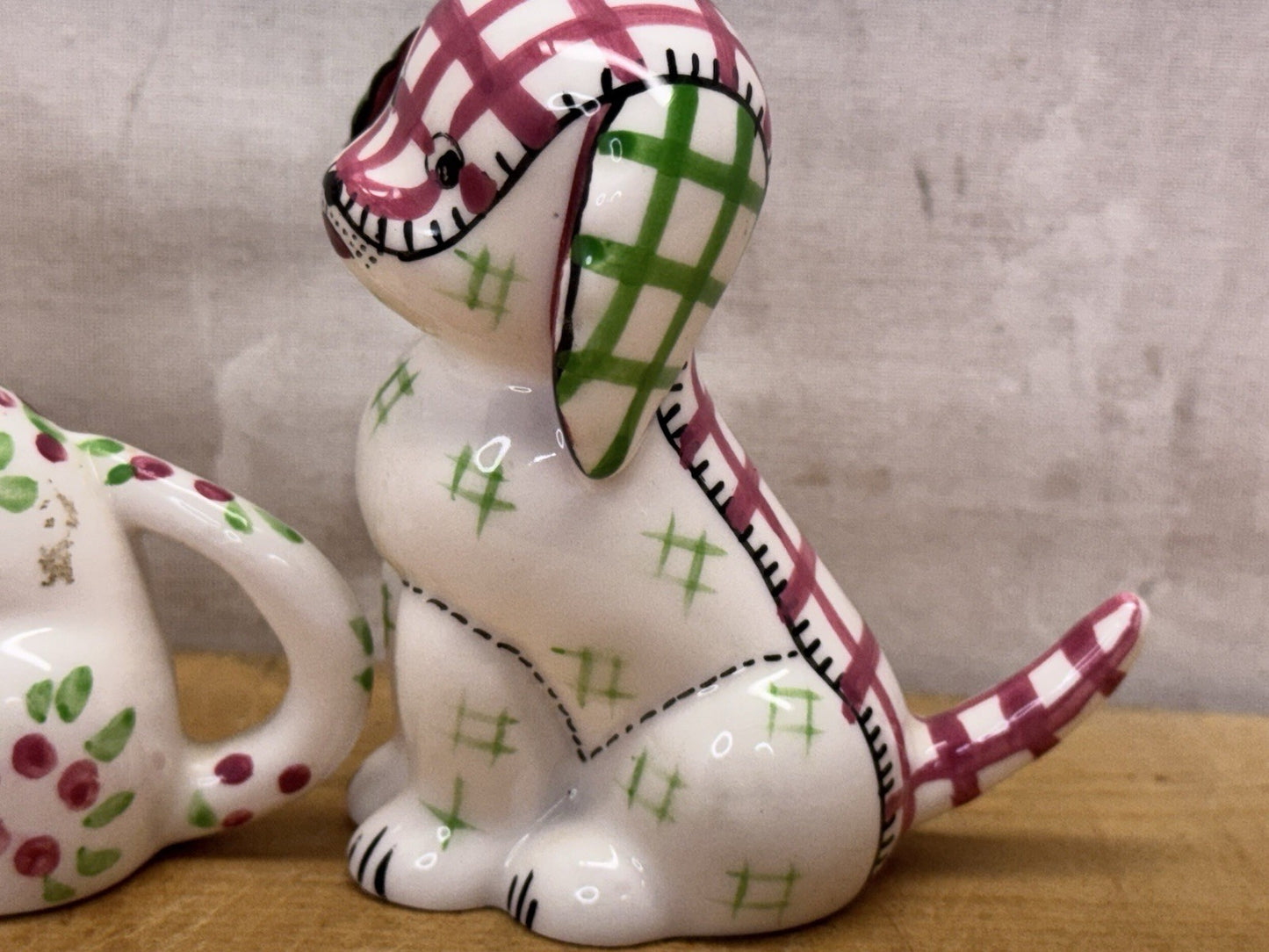 Cat And Dog Salt Pepper Shakers Japan #1143