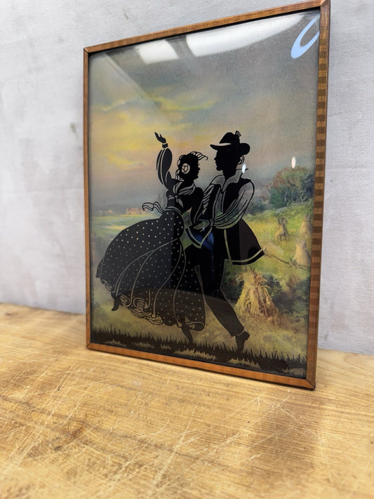 Reverse Silhouette Painting Antique #1481