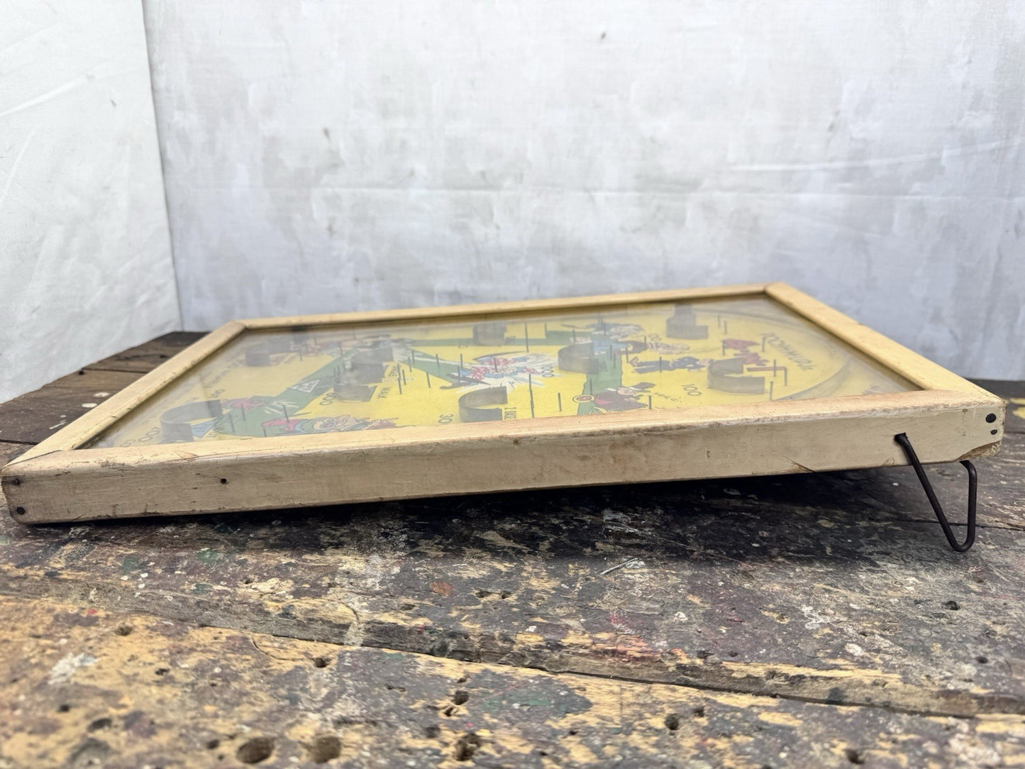 Antique Poosh-M-Up Jr. Baseball Tabletop Pinball 4 in 1 Game 1920-30s #1016