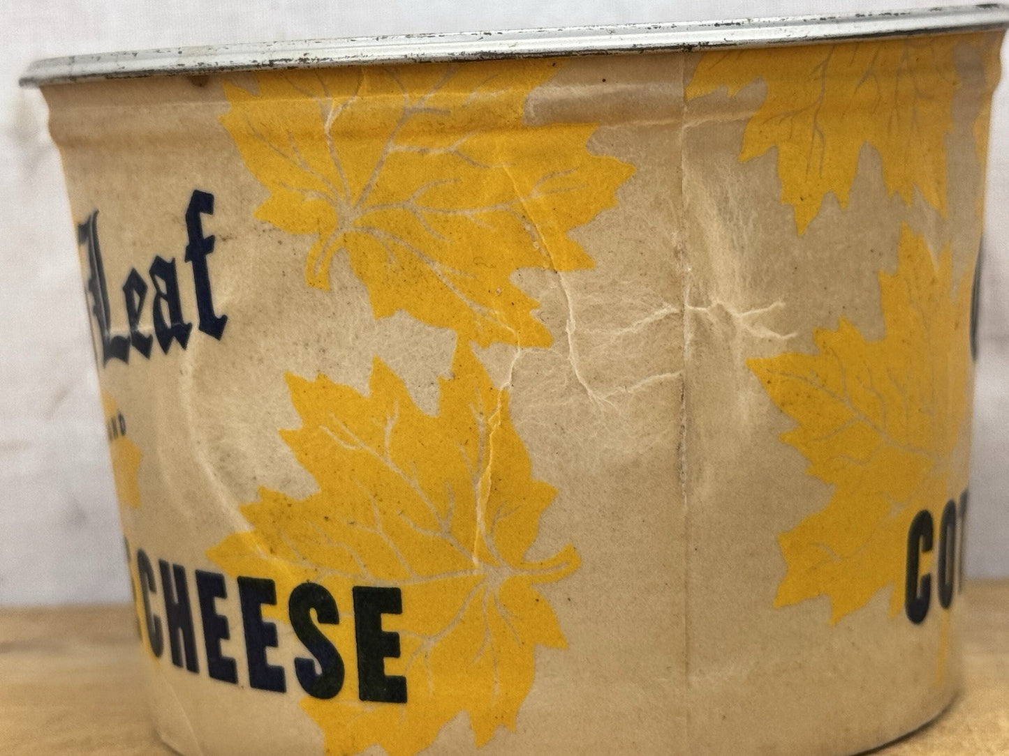 Gold Leaf Brand Cottage Cheese Container Vintage #1188