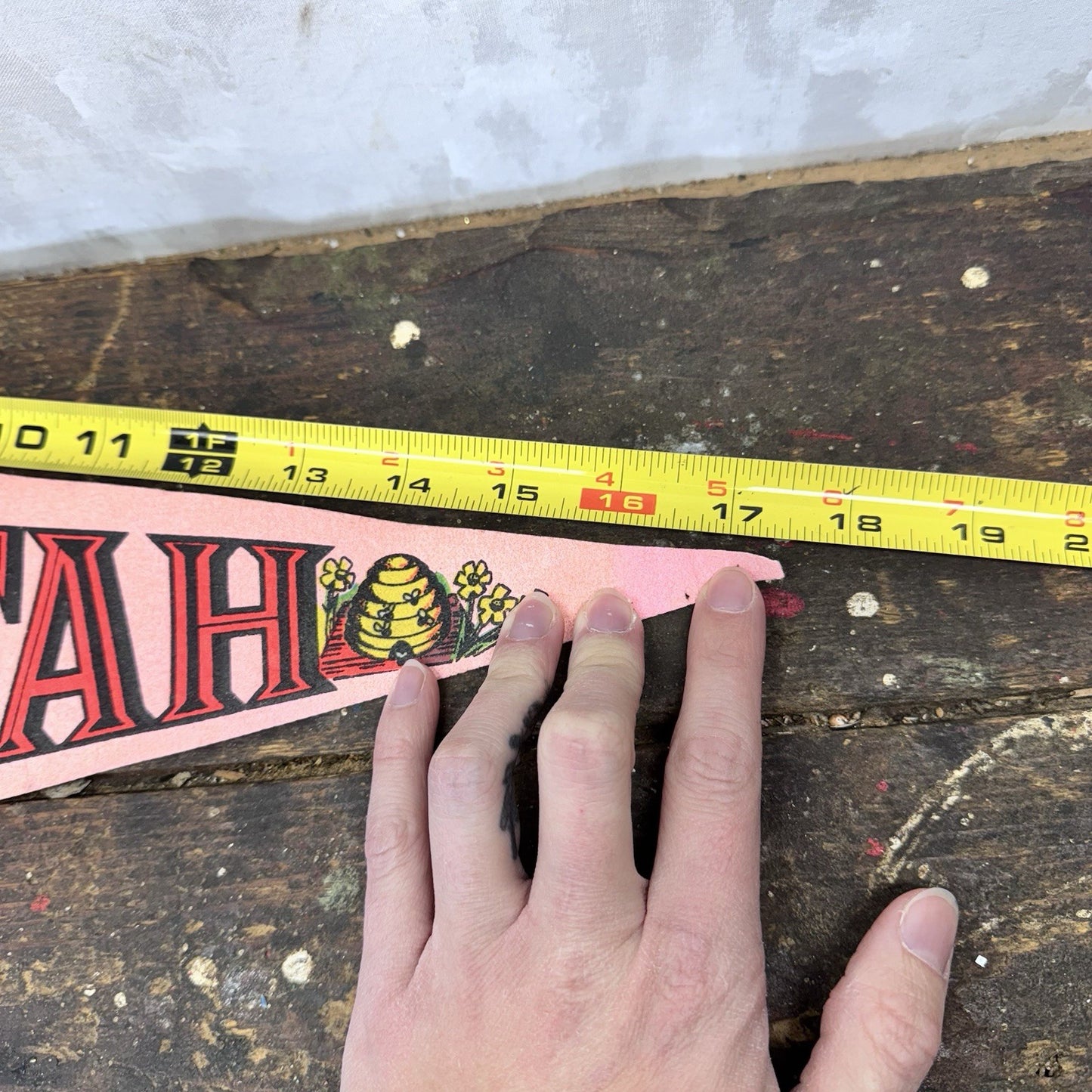 Utah Vintage Fabric Pennant Banner Flag Souvenir