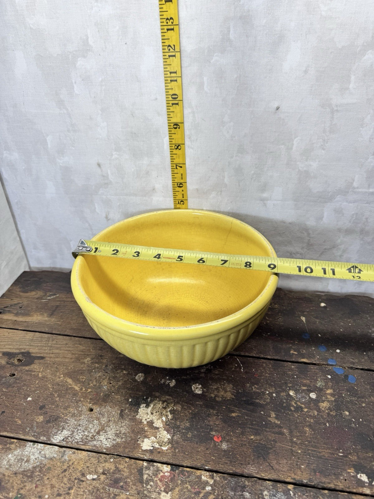Red Wing Yellow Pottery Mixing Bowl Vintage  #S-1911