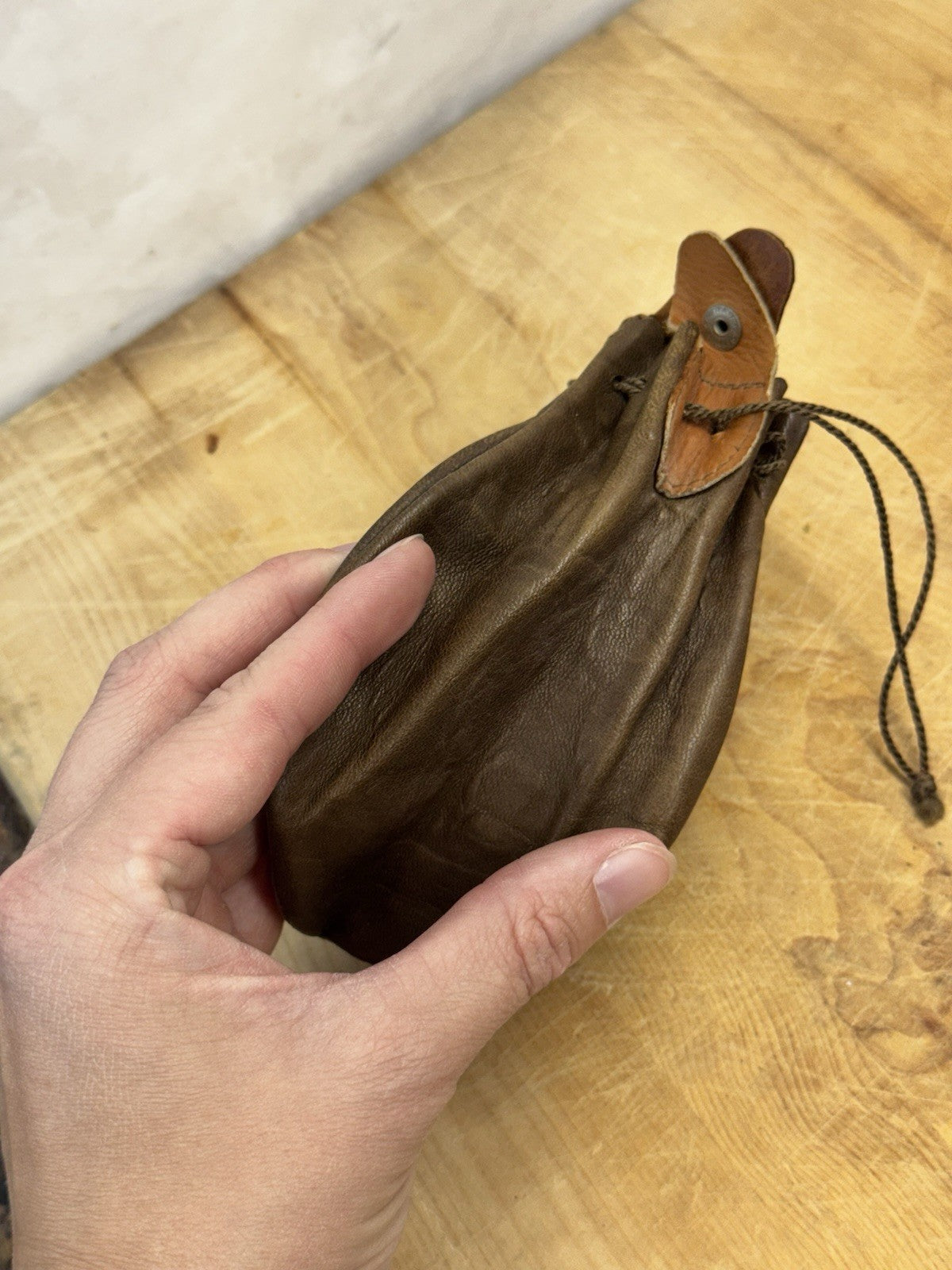Leather Marble/Jack Pouch Antique #1394