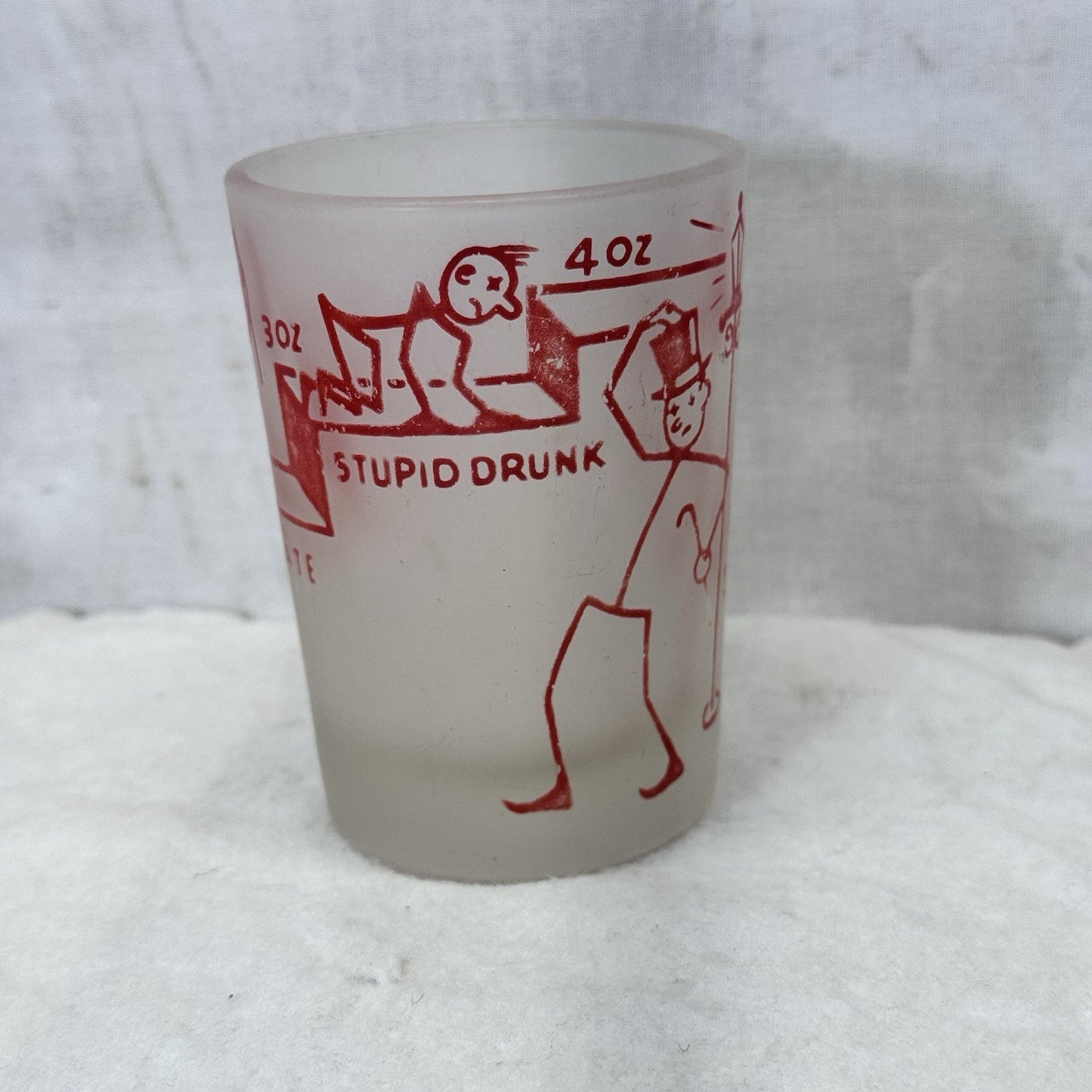 Just Plain Drunk Hazel Atlas Drinking Shot Glass Vintage