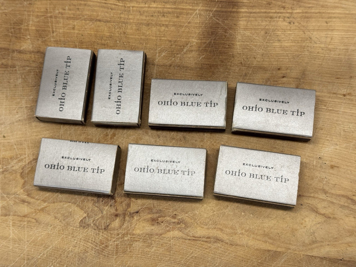Ohio Blue Tip Match Boxes Vtg #1546