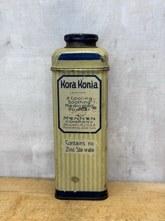 Kora Konia Medicated Powder Empty Tin Vtg #S-1831