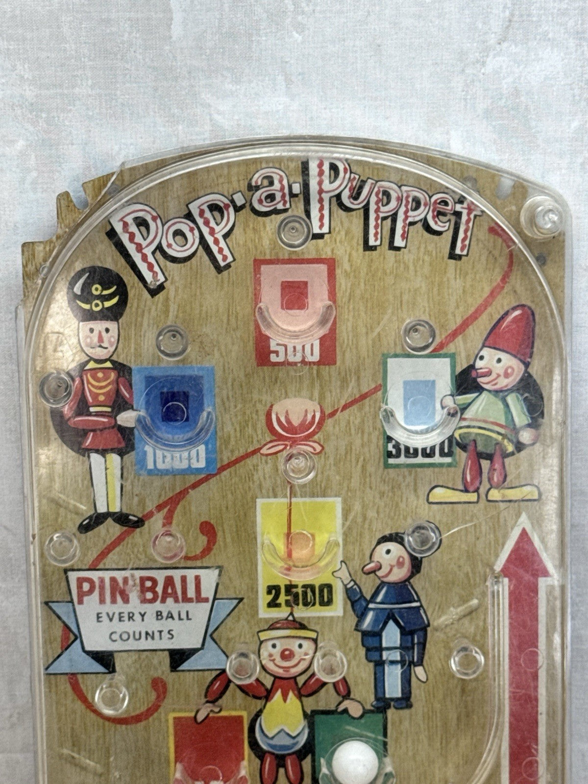 Pop A Puppet Working Pinball Game Vintage #1217