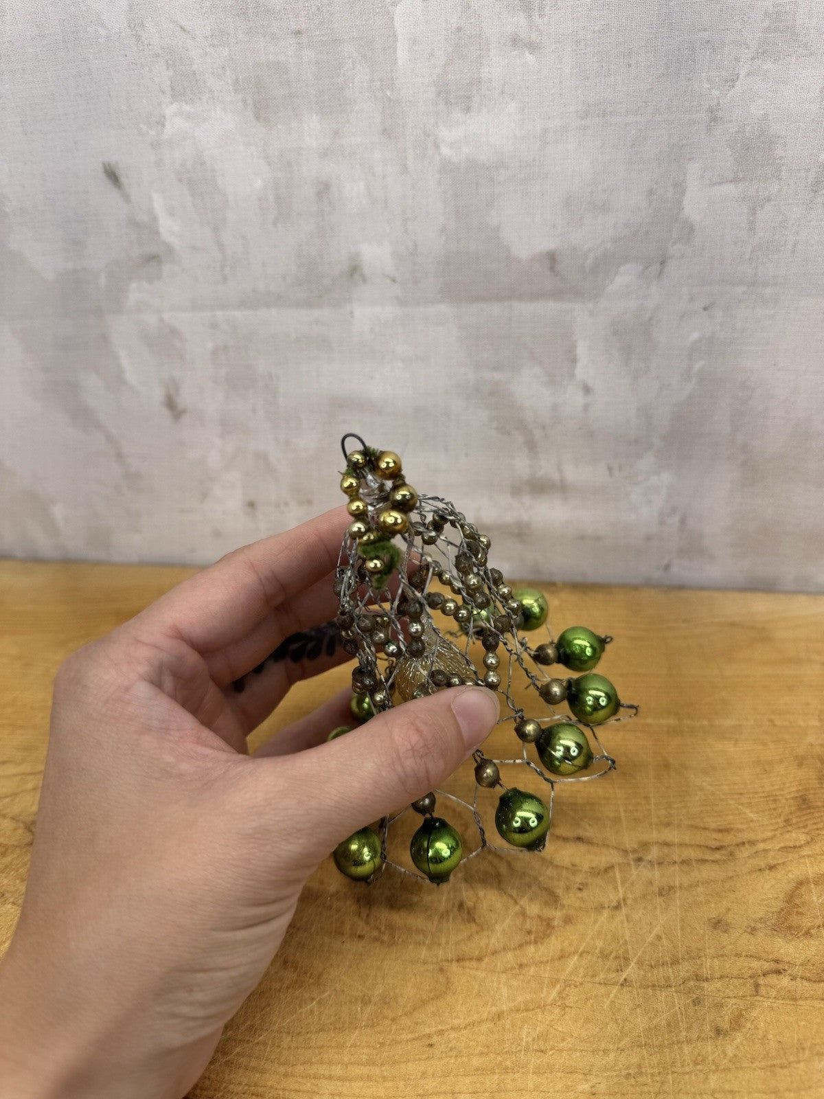 Mercury Bead Bell Ornament Victoria #1039