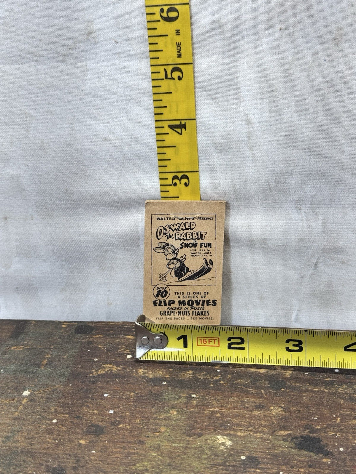 Oswald The Rabbit Woody Woodpecker Mini Flip Movies Grape Nuts Flakes Prize VTG