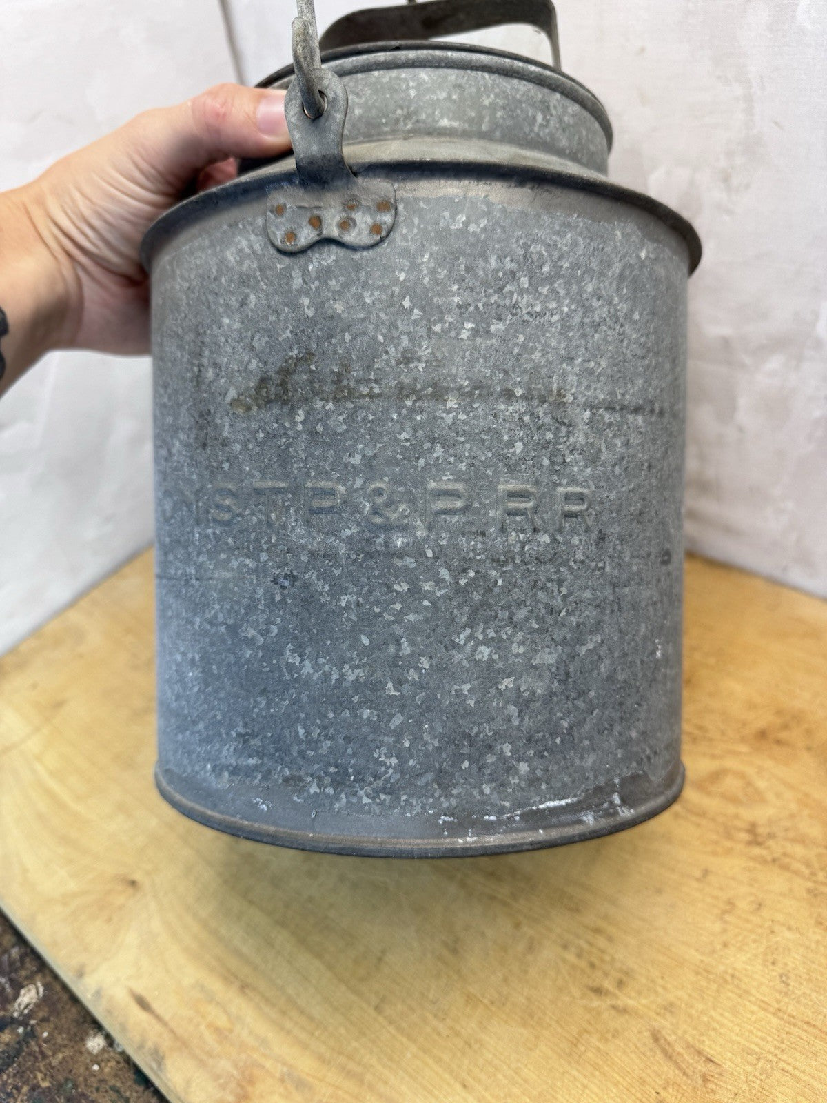 CMSTP & PRR Railroad Vtg Cream Can #S-1830