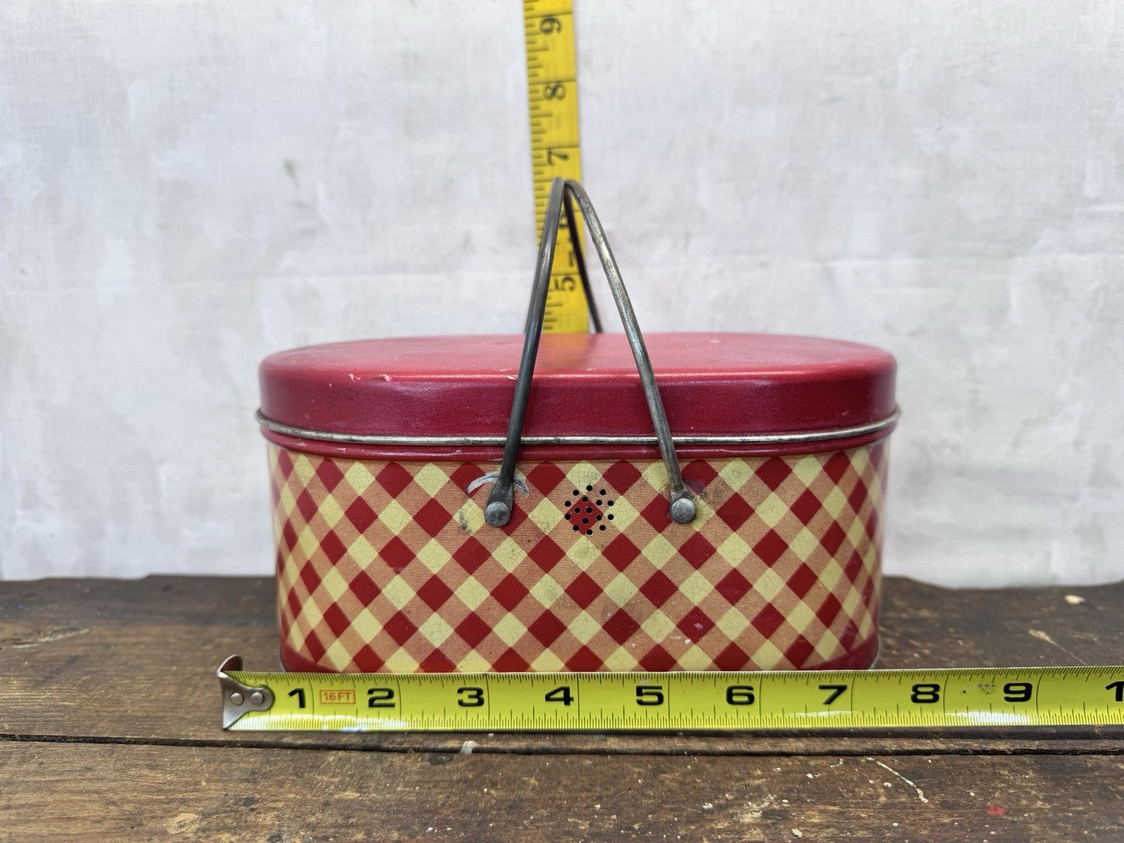 Vintage Plaid Lunch Box #S-1587