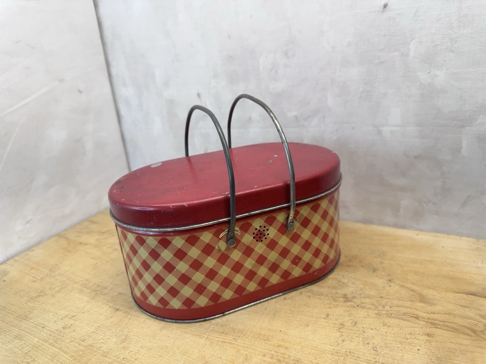 Vintage Plaid Lunch Box #S-1587