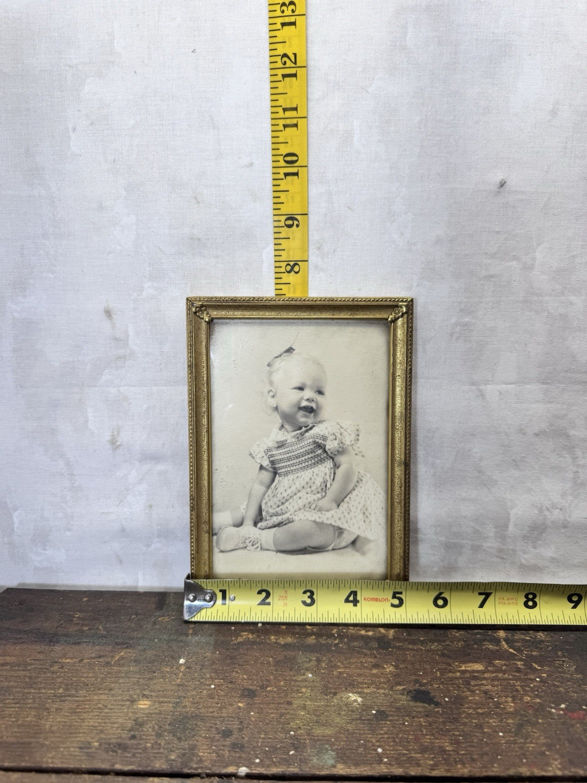 Vintage Black & White Photograph With Picture Frame