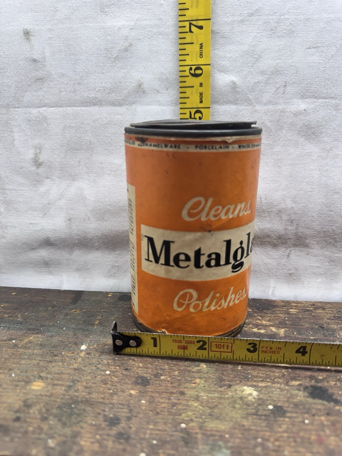 Metalglass Polish Tin Vtg #S-1565