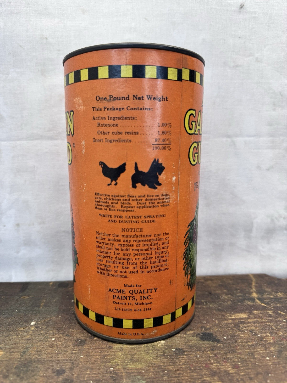 Acme Garden Guard Container Vintage #1057