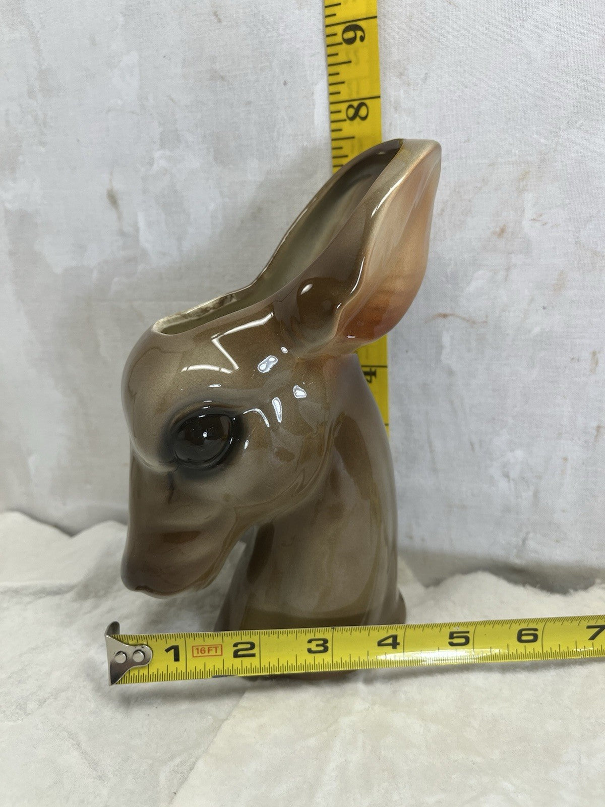 vintage ceramic deer planter