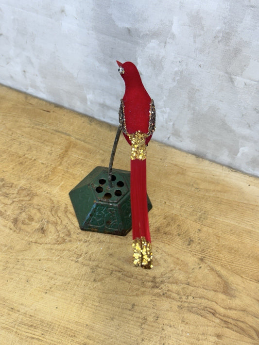 Vintage Christmas Clip On Bird Ornament  #1591