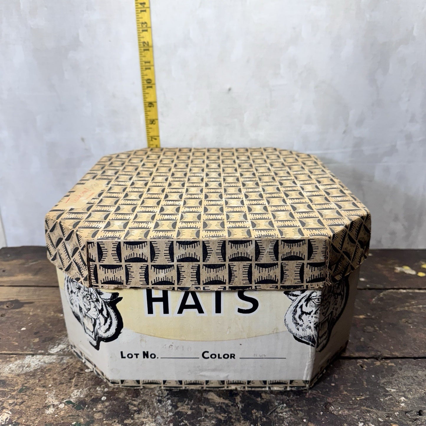 Vintage Heavy Cardboard Hat Box Container