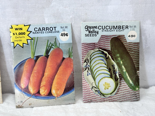 Vintage Vegtable Garden Seed Packets NOS  #S-2018