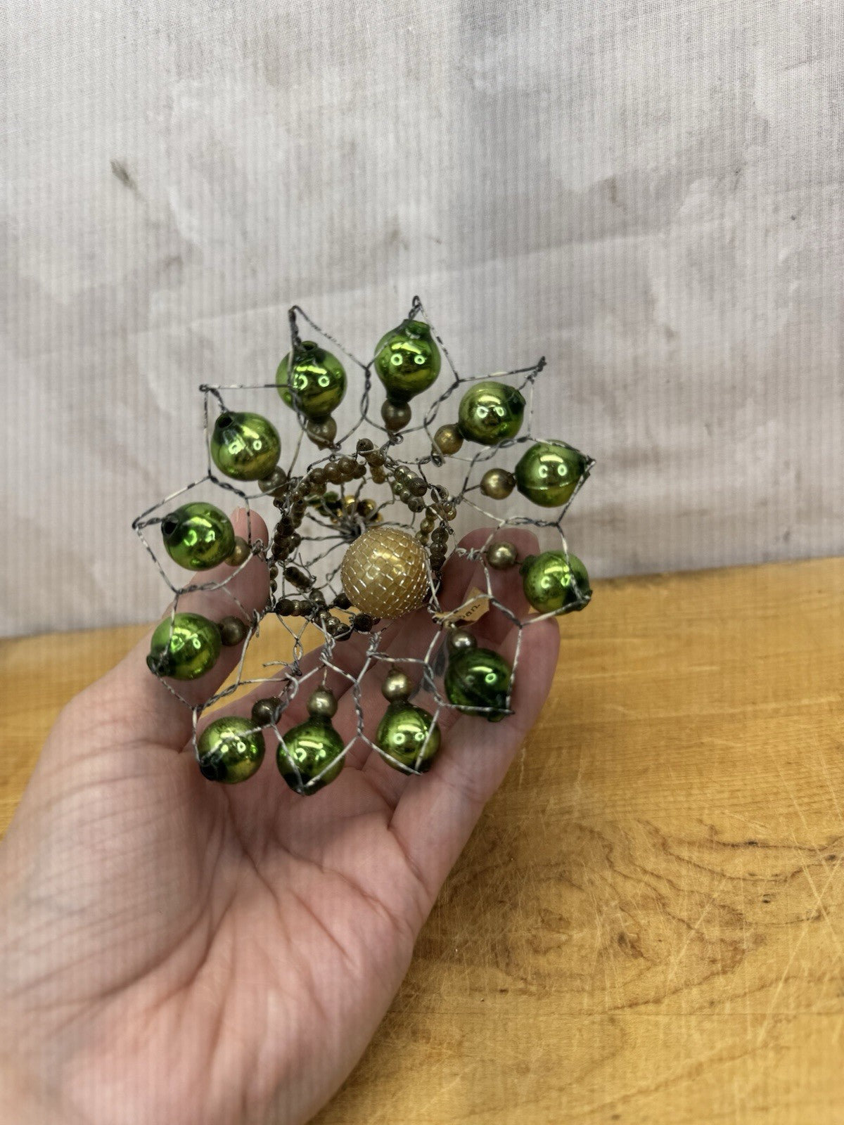 Mercury Bead Bell Ornament Victoria #1039