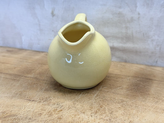 Vintage Yellow Ceramic Mini Creamer Pitcher #S-1556