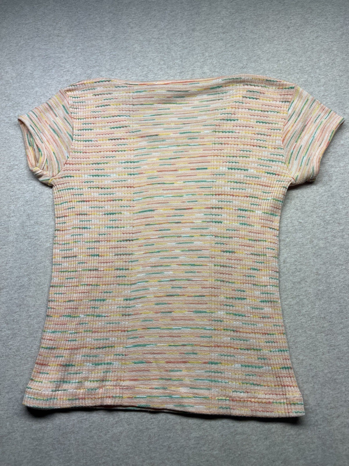 1960-70s Women’s Knit Stripe S Sleeve Top