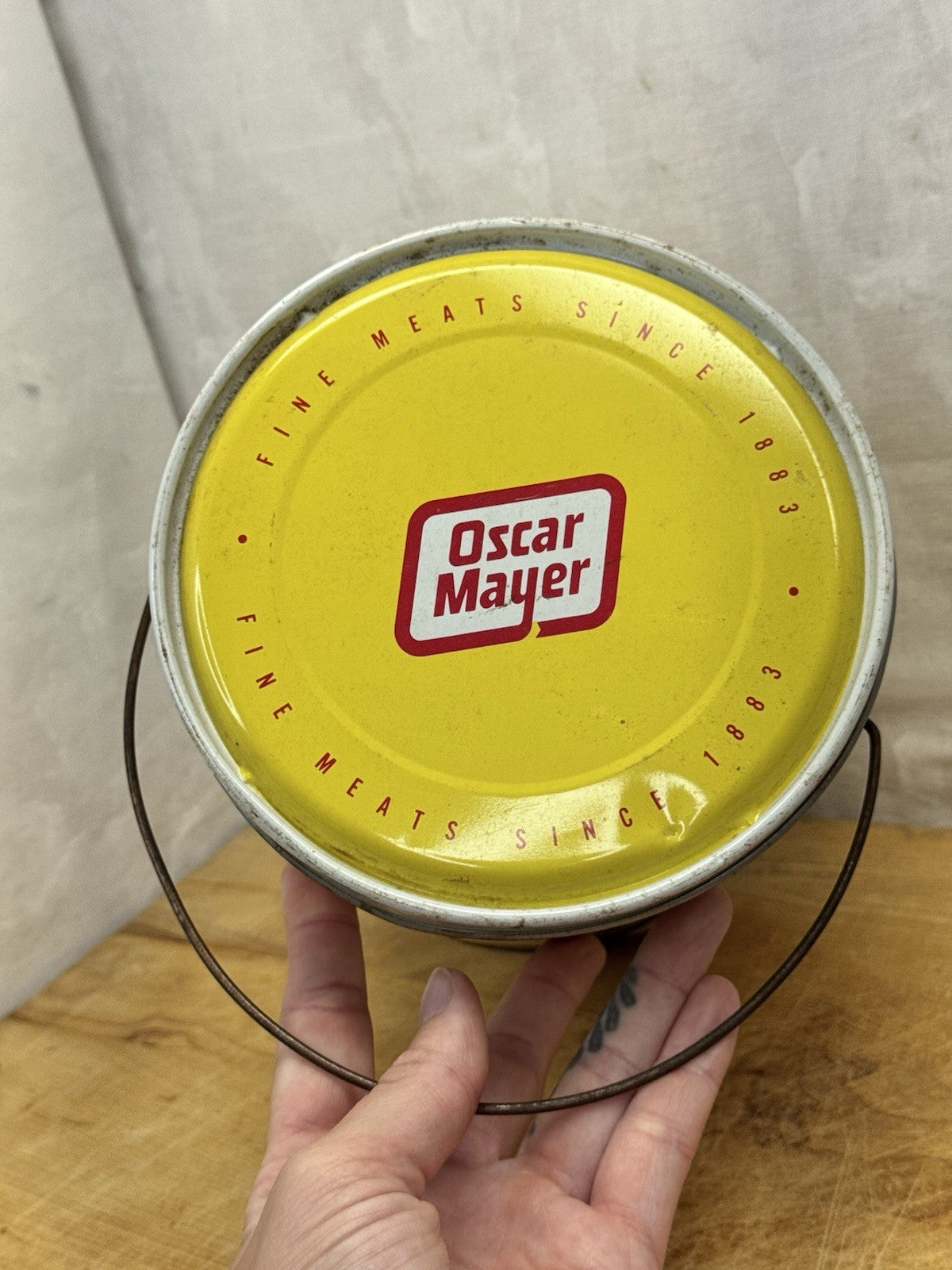 Oscar Mayer Leaf Lard Tin Vintage #1190