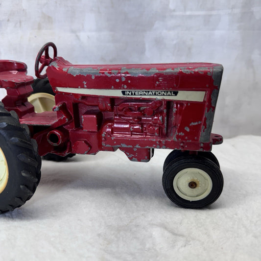 International Red Farm Tractor Metal Toy Vintage