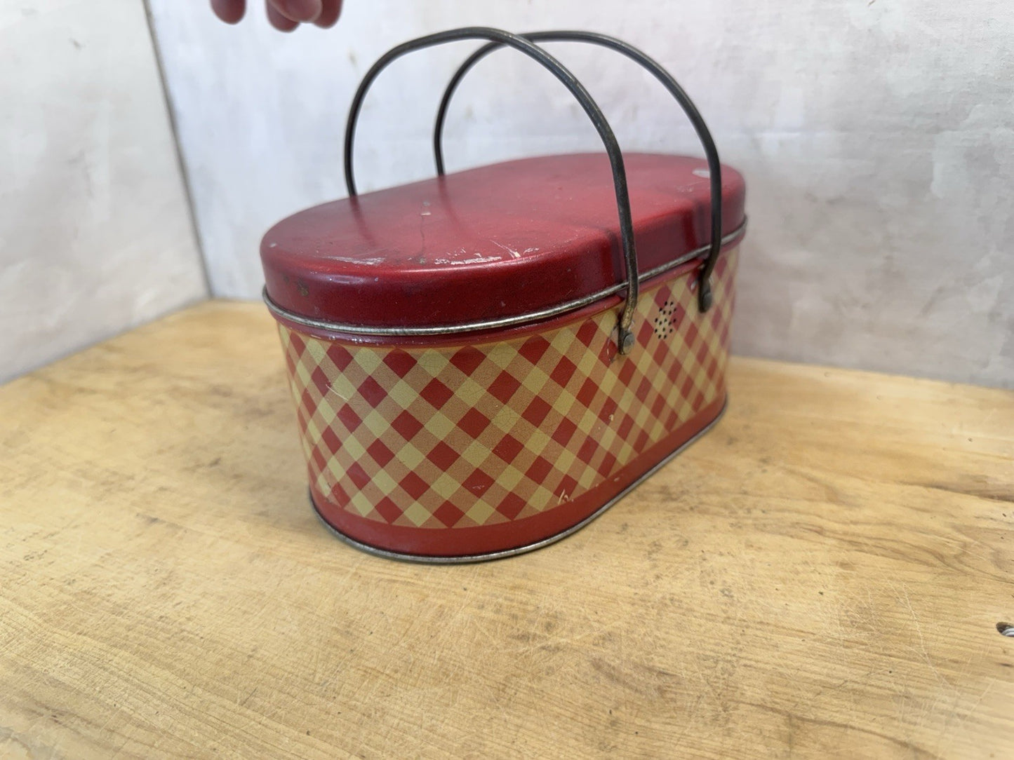 Vintage Plaid Lunch Box #S-1587