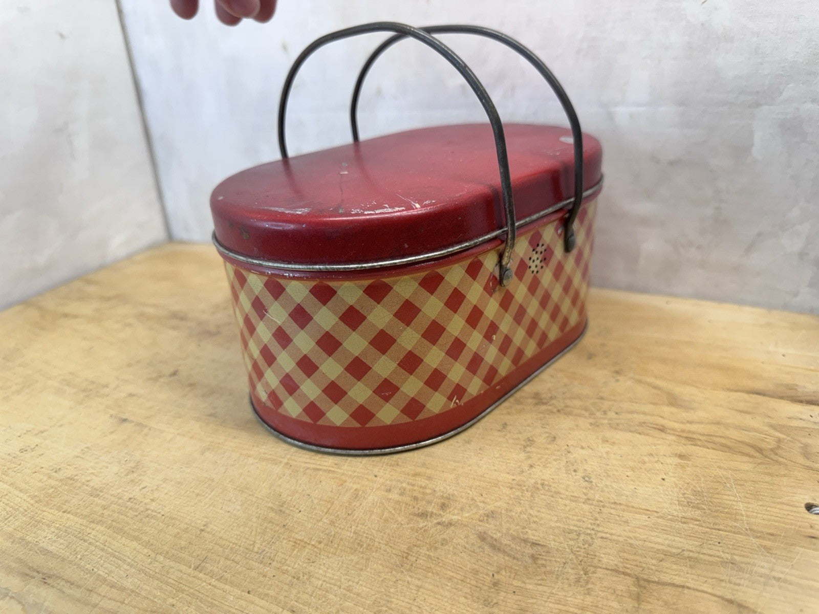 Vintage Plaid Lunch Box #S-1587