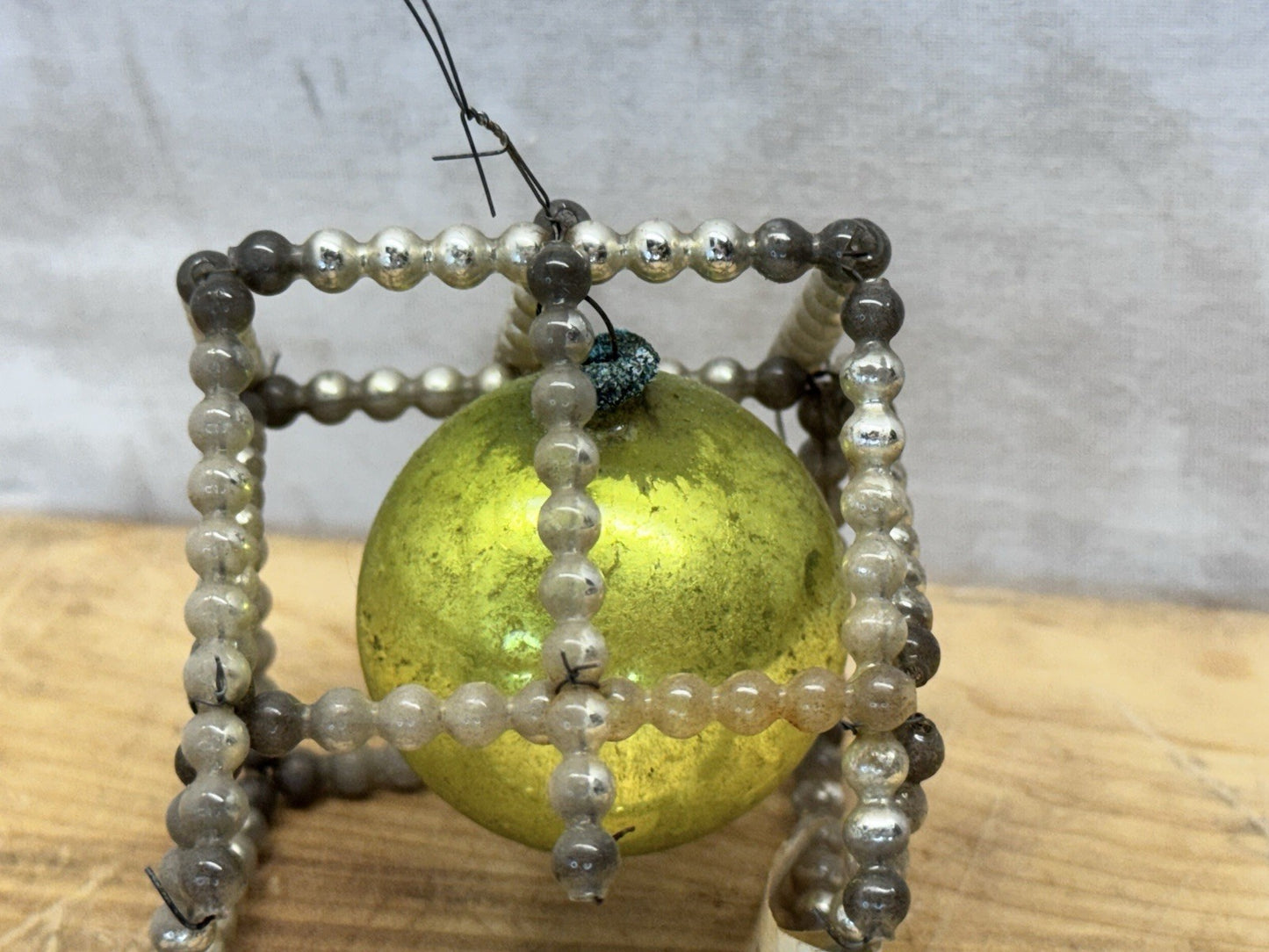 Occupied Japan Victorian House Glass Bead Ornament #1574