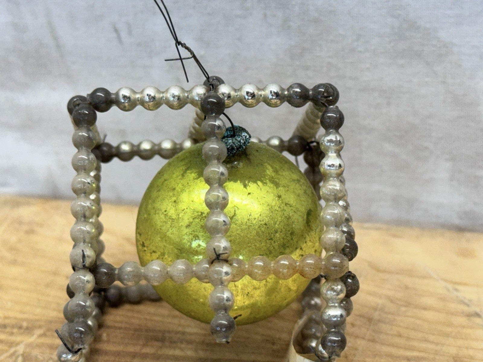 Occupied Japan Victorian House Glass Bead Ornament #1574