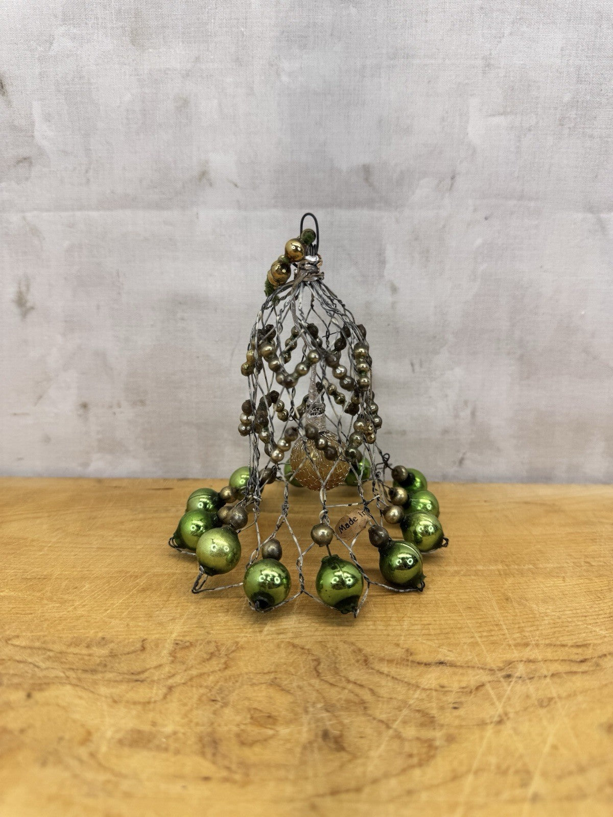 Mercury Bead Bell Ornament Victoria #1039