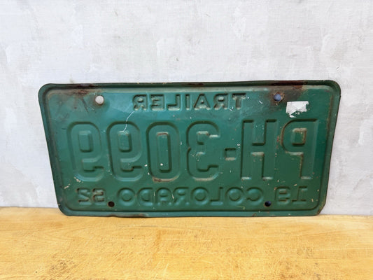 1962 Colorado Trailer License Plate #S-1704