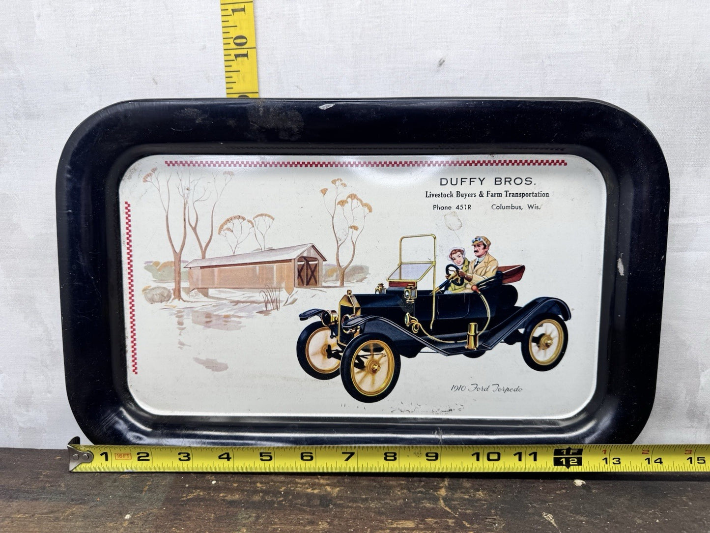 Duffy Bros Columbus Wisconsin Advertisement Tray #1239