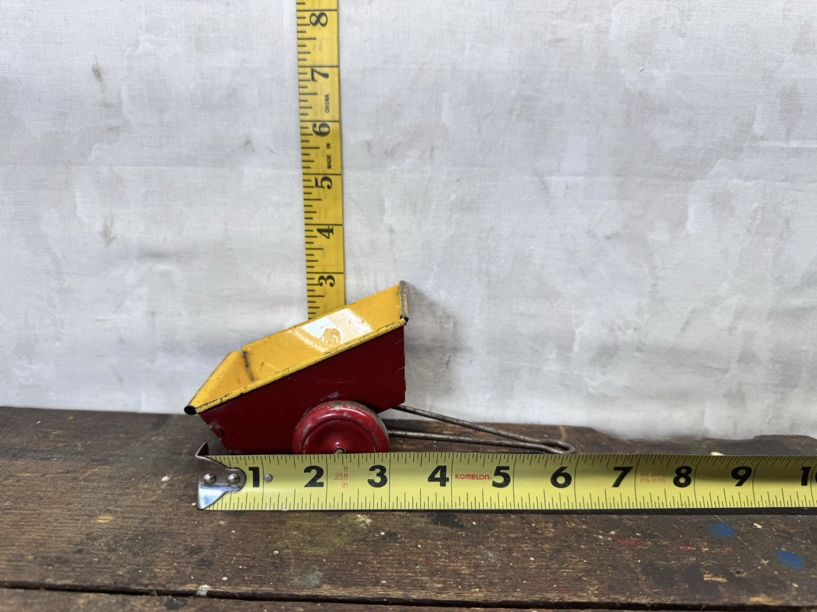 Mini Tin Toy Cart Vintage #S-1767
