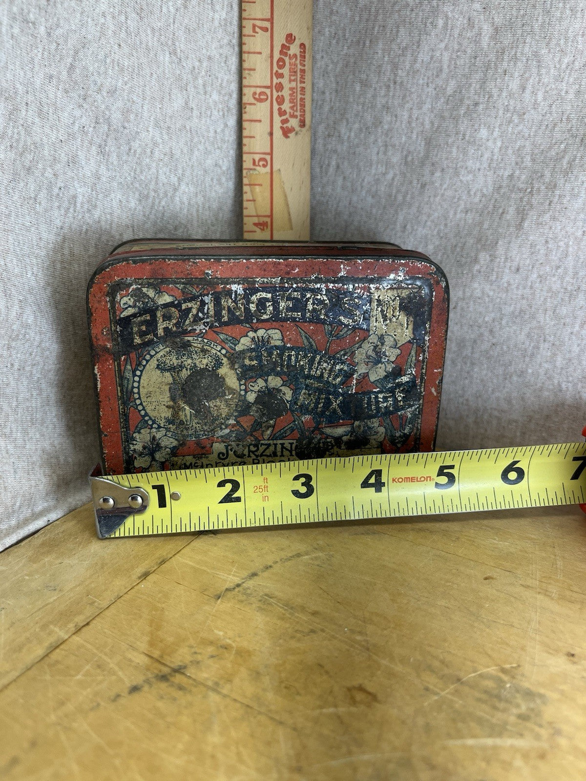 Erzingers Smoking Mixture Empty Vintage Tobacco Tin