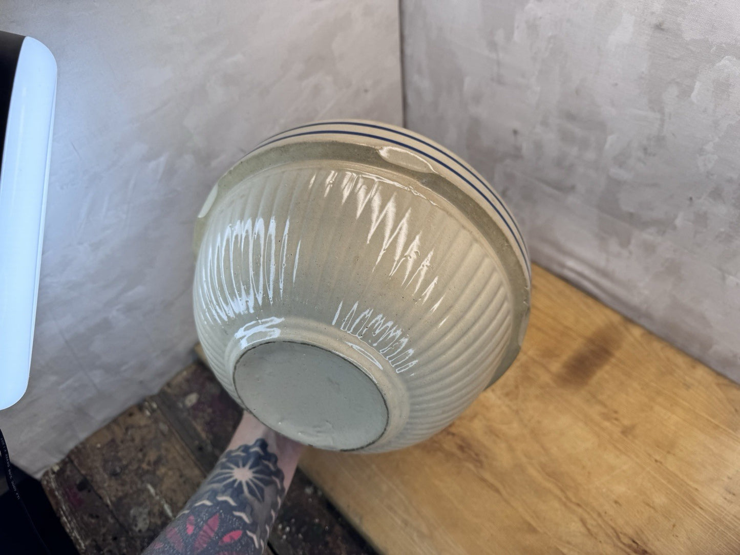 Stoneware Bowl Antique #1311