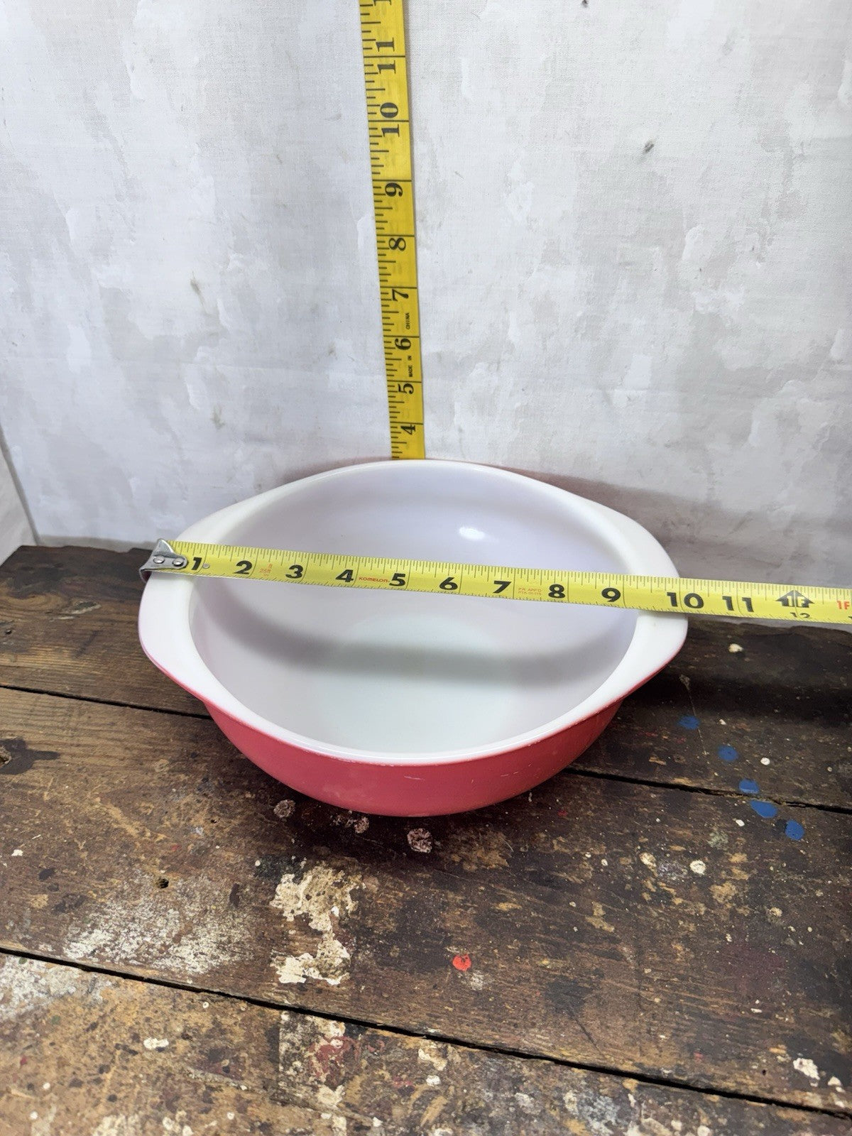 Pink Pyrex Vintage Bowl Has Paint Loss #S-1867