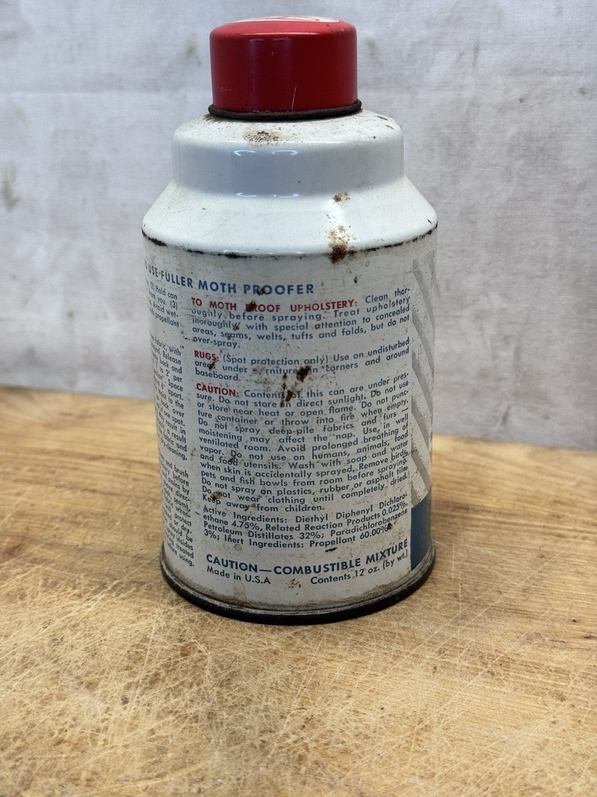 Moth Proofer Fuller Brush Co. Can Vtg #S-1561