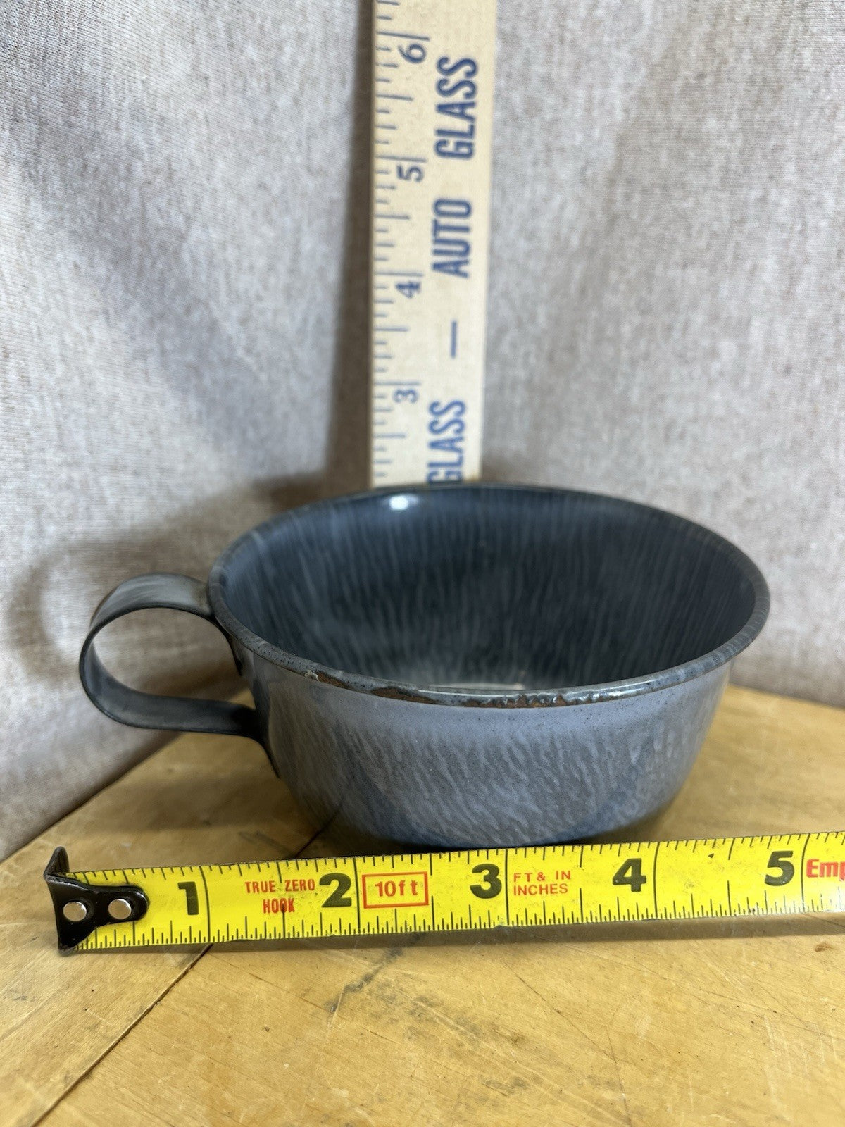 Enamel Grey Coffee Cup