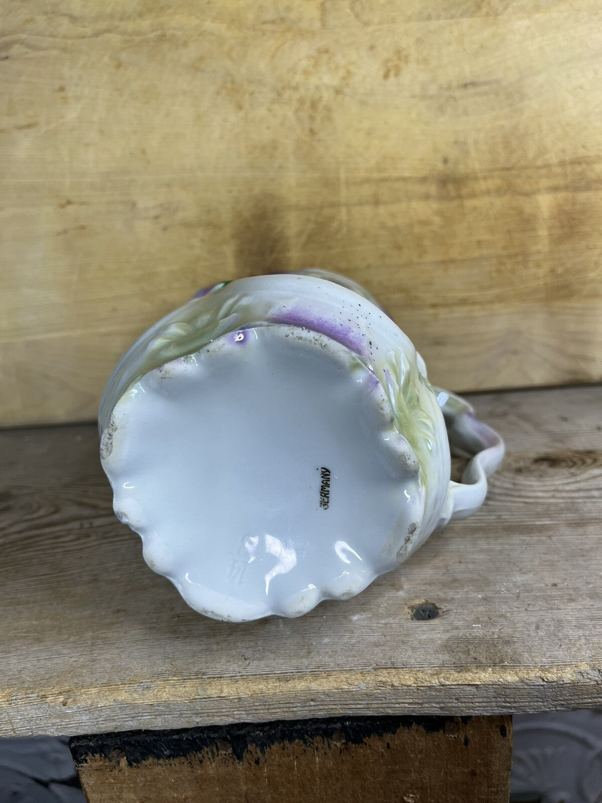Antique Vintage Germany Floral Pitcher